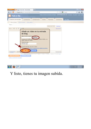 Y listo, tienes tu imagen subida.
 