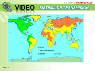Page  29
SISTEMAS MULTIMEDIALES
VIDEO SISTEMA DE TRANSMISIÓN
 