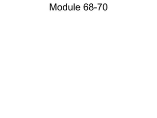 Module 68-70
 