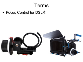 Terms
• Focus Control for DSLR
 
