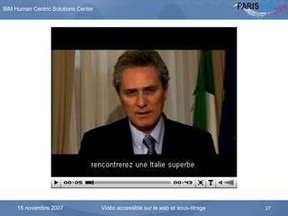 L’interface du composant FLV Player 