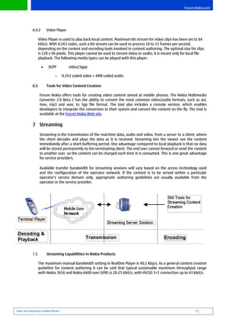 Video and Streaming in Nokia Phones v1.0 | PDF | Digital Audio ...