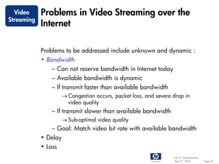 Video Communications and Video Streaming | PDF