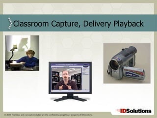 Classroom Capture, Delivery Playback 