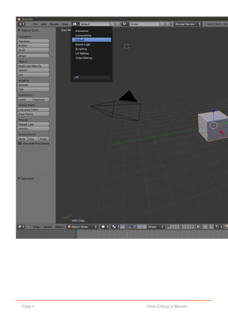 Page 4 Video Editing in Blender
 