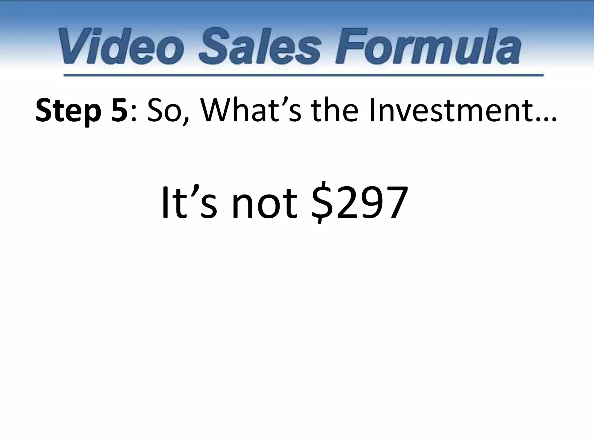 Step 4: What You Get…"In addition, you will also receive...Video Recordings so you can download each webinar session to your computer and watch them at your convenience. MP3 Audio Recordings that you can listen to in the car or at the gym. Word-for-Word transcripts so that if you're a reader, a highlighter and a note taker like I am then you'll be able to do just that with the Word-for-Word Transcript that you can print out and take with you on the go. Plus, You'll also get a PDF copy of all the Instant Product Creation Webinar Slides. So you can pull out the golden nuggets and reference them at your leisure."