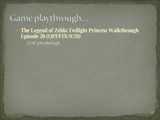 The Legend of Zelda Twilight Princess Walkthrough Episode 20 (OPFFIX:9:59) LOZ playthrough 