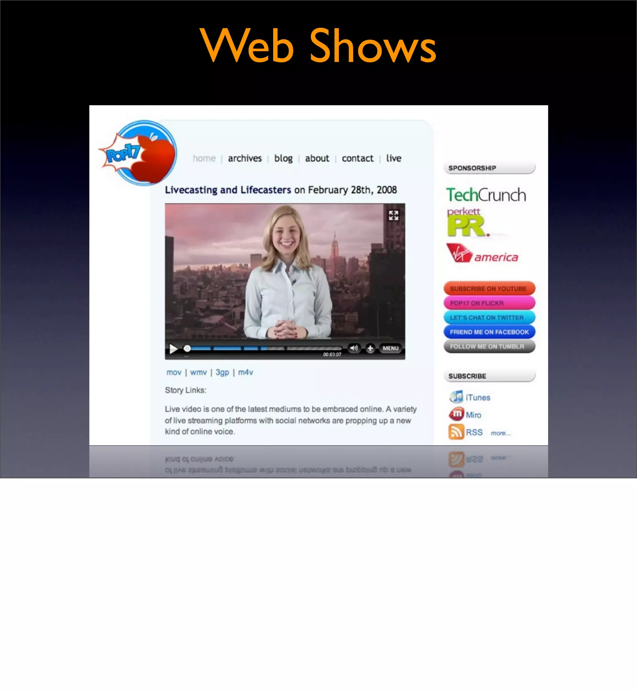 Video on the Web - the longer version