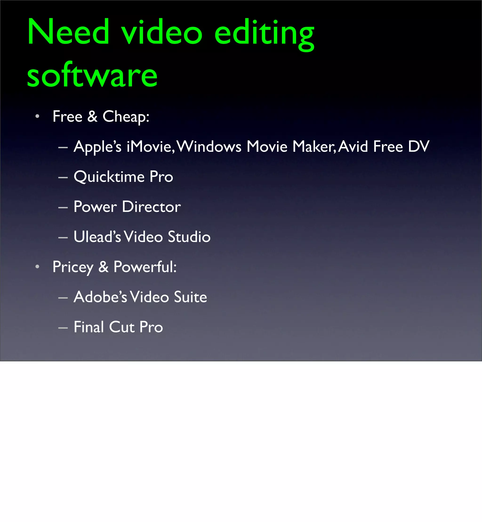 Video on the Web - the longer version