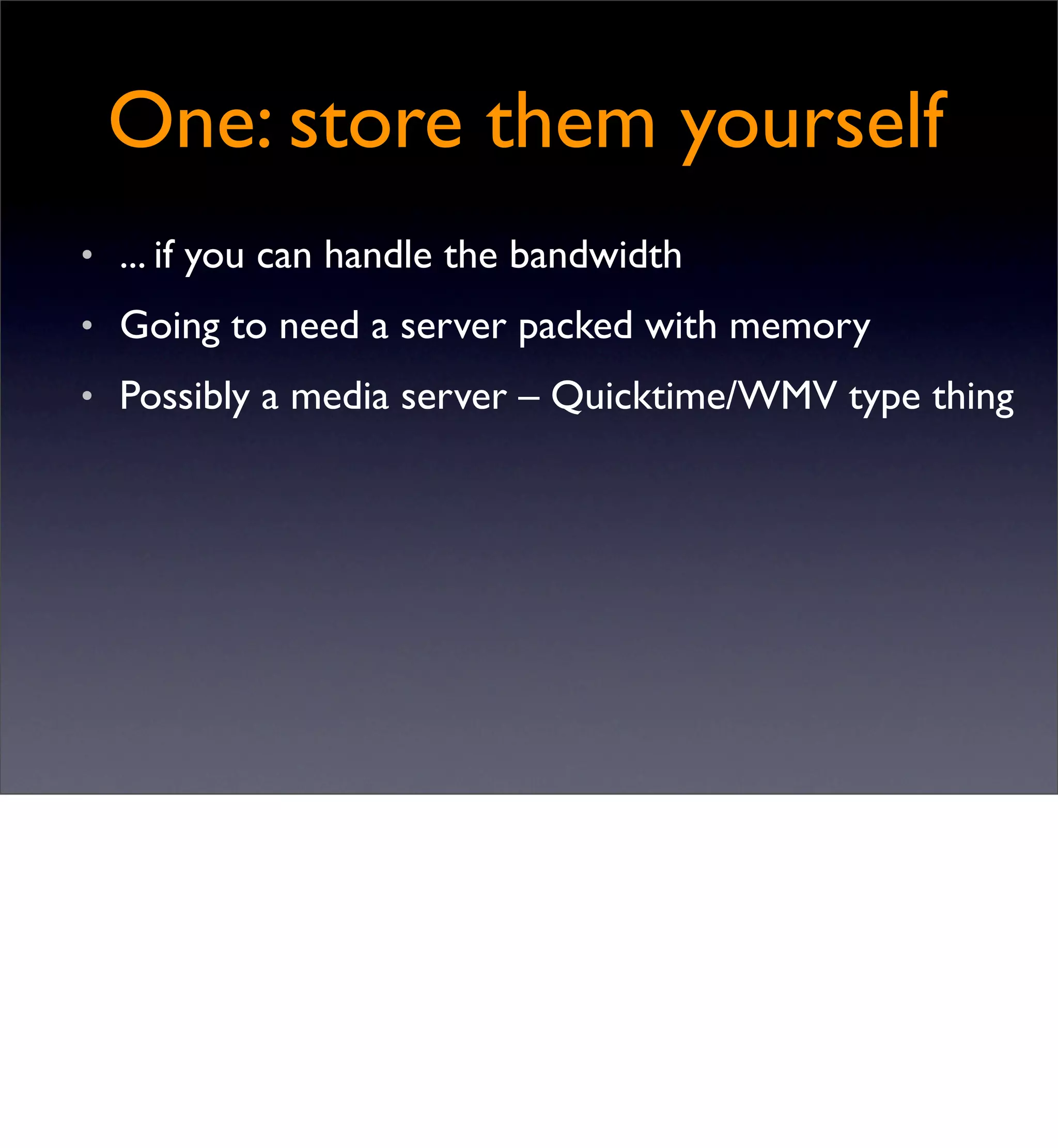 Video on the Web - the longer version