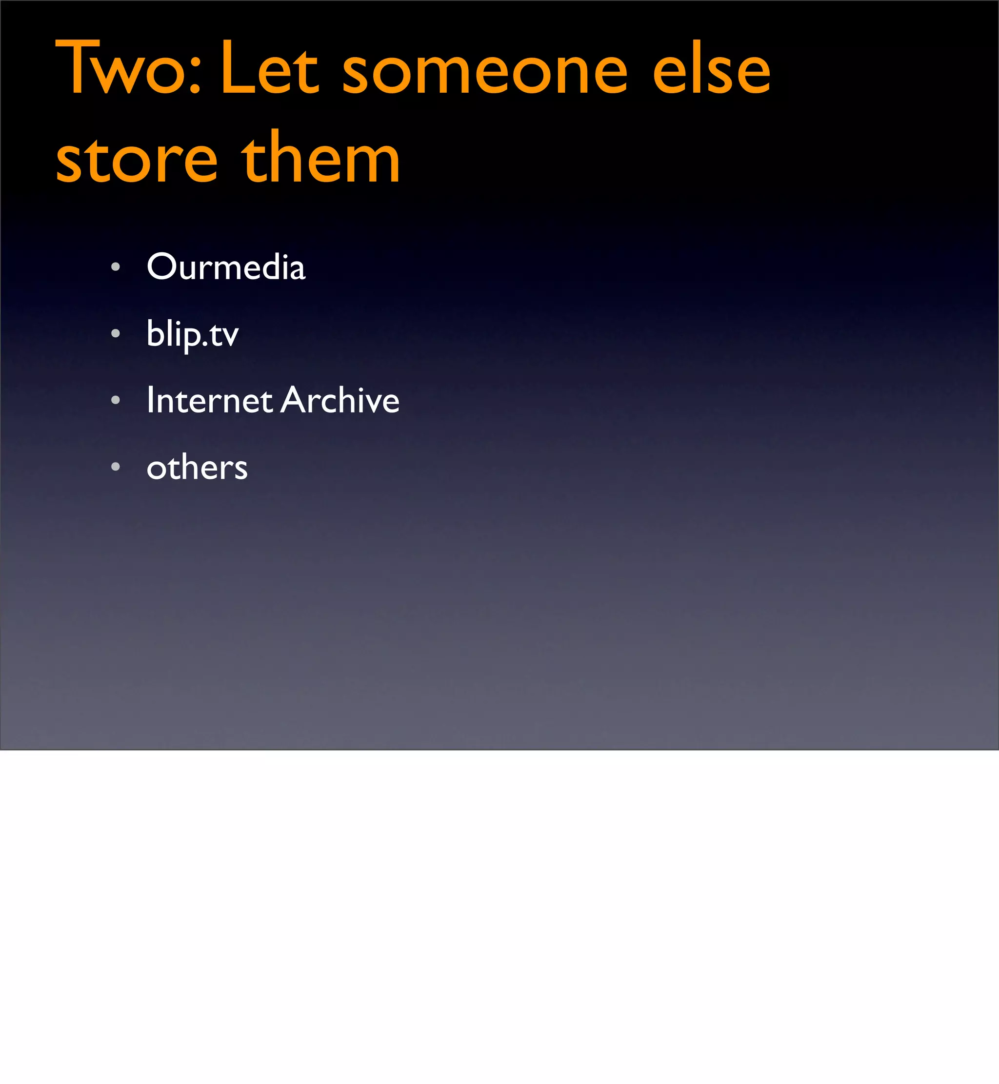 Video on the Web - the longer version