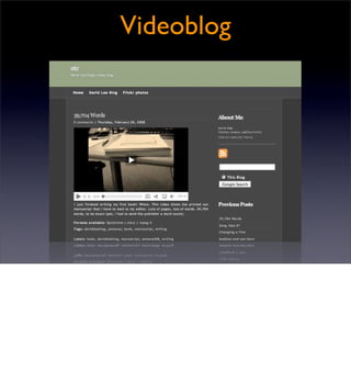 Video on the Web - the longer version
