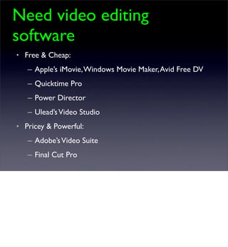 Video on the Web - the longer version