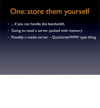 Video on the Web - the longer version