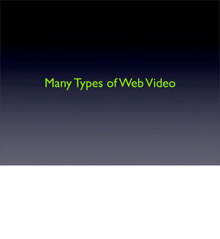 Video on the Web - the longer version