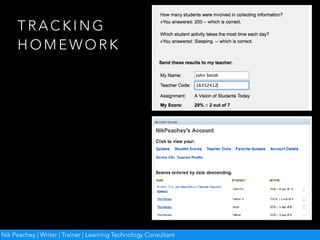 T R A C K I N G
H O M E W O R K
Nik Peachey | Writer | Trainer | Learning Technology Consultant
 