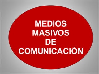 MEDIOS MASIVOS DE COMUNICACIÓN 
