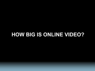 HOW BIG IS ONLINE VIDEO?
 
