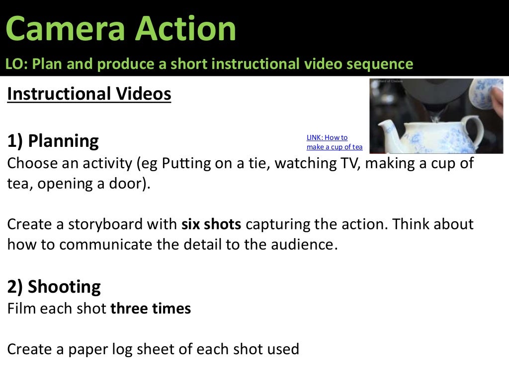Film Making Activities for Schools and Beginners
