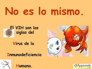 No es lo mismo. El VIH son las siglas del  V irus de la  I nmunodeficiencia H umana. 