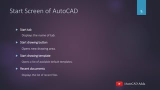 Tutorial 1 - Introduction to AutoCAD, About & History of AutoCAD, User ...