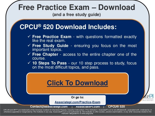 Cpcu 520 Tips Cpcu 520 Tips