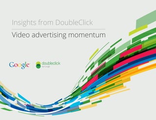 Insights from DoubleClick
Video advertising momentum
 