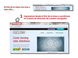 1 El link de la clase nos trae a este sitio… Ingresamos desde el link de la clase o escribimos en la barra de dirección de nuestro navegador. 