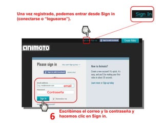 6 Una vez registrado, podemos entrar desde Sign in (conectarse o “loguearse”). Contraseña email Escribimos el correo y la contraseña y hacemos clic en Sign in. 