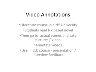 Video Annotations ,[object Object]