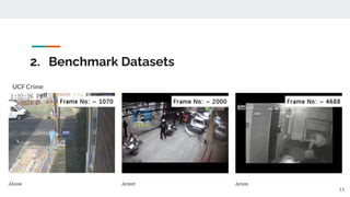 2. Benchmark Datasets
11
UCF Crime
 
