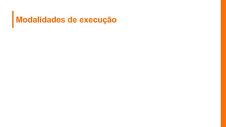 Modalidades de execução
 