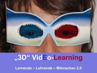 Jubiläumskonferenz
Livesession time4you
Prof. Dr. Andrea Back
        24. Nov. 2009
               Seite 1




                         „3D“ VidEo-Learning
                         Lernende – Lehrende – Mitmachen 2.0
                                                           IWI-HSG / Prof. Dr. Back
 