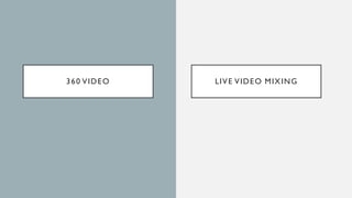 360 VIDEO LIVE VIDEO MIXING
 