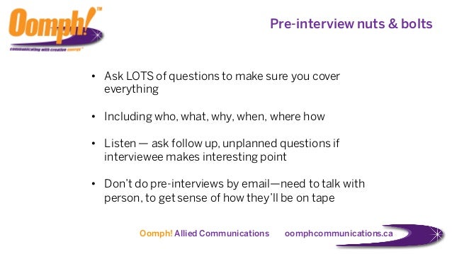 video brand journalism pre interview to tell your brand story better pre interview email