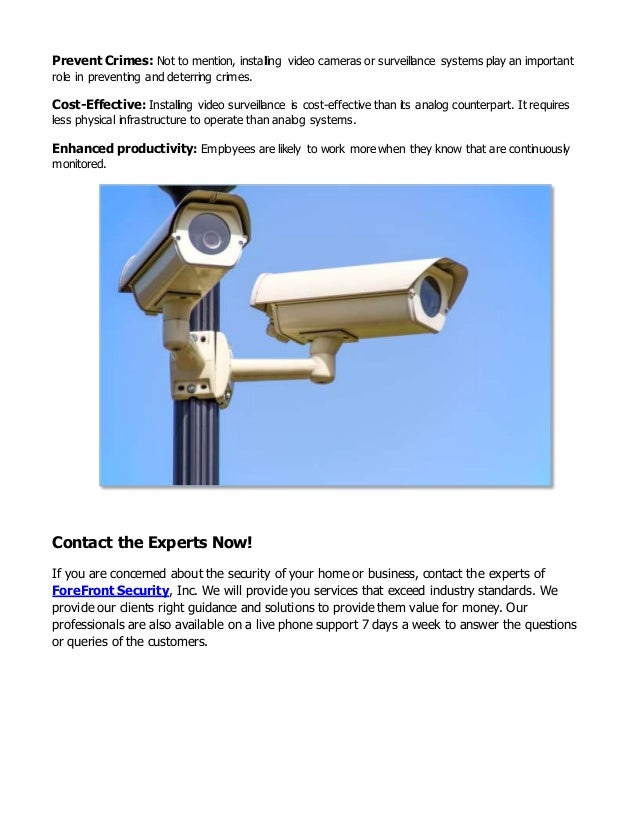 Video Camera Surveillance