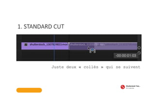 1. STANDARD CUT
Juste deux « collés » qui se suivent
 
