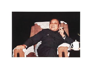 China 2006-2007 Después de 1978, su sucesor, DENG Xiaoping y otros líderes, se enfocaron en el desarrollo e una economía mas libre, que para el año 2000 se había cuadruplicado. 