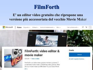 Filmforth Cd Creare un avideoclip con FilmForth | PPTX