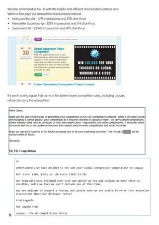 Video Report Example Video competition report | PDF
