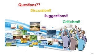 Questions??
Discussion!!
Suggestions!!
Criticism!!
250
 