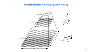 Level 0
Level 1
Level 2
384
256
V2
2V2

V1
2V1

V0
Hierarchical Block Matching Algorithm (HBMA)
250
 