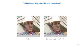 109
Deblocking Loop Filter and Post Filter Demo
Deblocking Loop Filter and Post FilterNo Filter
 