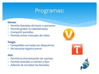 Videoconferencía y mensajería instantánea | PPT
