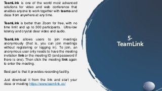 Video conferencing and its free tools/apps | PPT