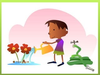 Jardim e piscina
Utilize um regador para molhar as plantas ao invés de mangueira.
Ao molhar as plantas com a mangueira durante 10 minutos o
consumo de água pode chegar a 186 litros. Para economizar a rega
durante o verão deve ser feita de manhãzinha ou a noite, o que reduz
a perda por evaporação. No inverno a rega pode ser feita dia sim dia
não, pela manhã. A mangueira com esguicho-revolver também ajuda.
Assim pode-se chegar a uma economia de 96 litros de água por dia!
Se você tem uma piscina de tamanho m&eacute, exposta ao
sol e a ação do vento, você perde aproximadamente 3.785 litros de
água por mês, por evaporação, o suficiente para suprir as
necessidades de água potável ( para beber) de uma família de 4
pessoas por cerca de um ano e meio aproximadamente, considerando
o consumo médio de 2 litros/habitante/dia. Com uma cobertura
(encerado, material plástico), a perda é reduzida em 90%.
 