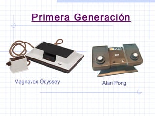 Primera Generación
Magnavox Odyssey Atari Pong
 