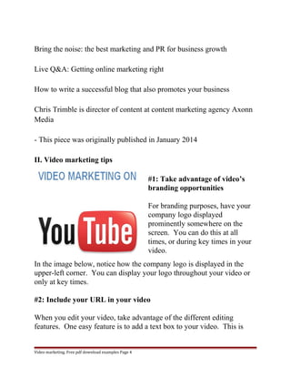 Video content marketing 2014