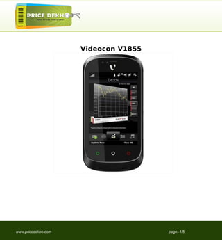 Videocon V1855




www.pricedekho.com                    page:-1/5
 