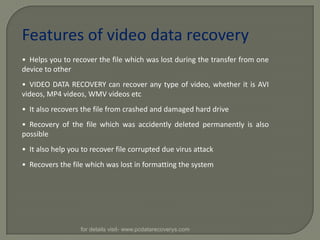 Video data recovery | PPT